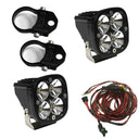 Baja Designs Squadron Pro LED Light Pods Kit w/Vertical Mounts/2.00in Harness with heavy-duty mounts and wiring harness assembly