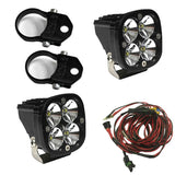 Baja Designs Squadron Pro LED Light Pods Kit w/Vertical Mounts/2.00in Harness with heavy-duty mounts and wiring harness assembly