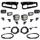 Baja Designs 21-22 Ford Bronco w/Steel Bumper S2 SAE Sportsmen Fog Pkt Light Kit w/Upfitter - Clear high-output LED kit with wiring and mounting brackets