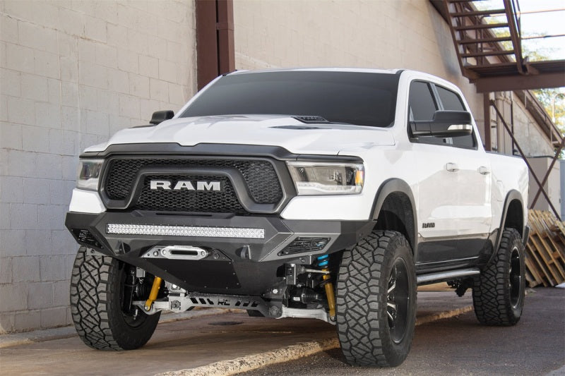 Addictive Desert Designs 2019 Ram Rebel 1500 Stealth Fighter Front Bumper w/Winch&Parking Sensor Mounts