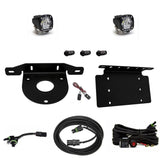 Baja Designs 2021+ Ford Bronco Dual S1 Sport W/C Reverse Kit w/Lic Plate with LED pods, wiring harness, and mounting brackets