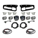 Baja Designs 2021+ Ford Bronco Clear SAE Fog Pocket Kit with LED lights, mounts, and wiring harnesses for off-road use