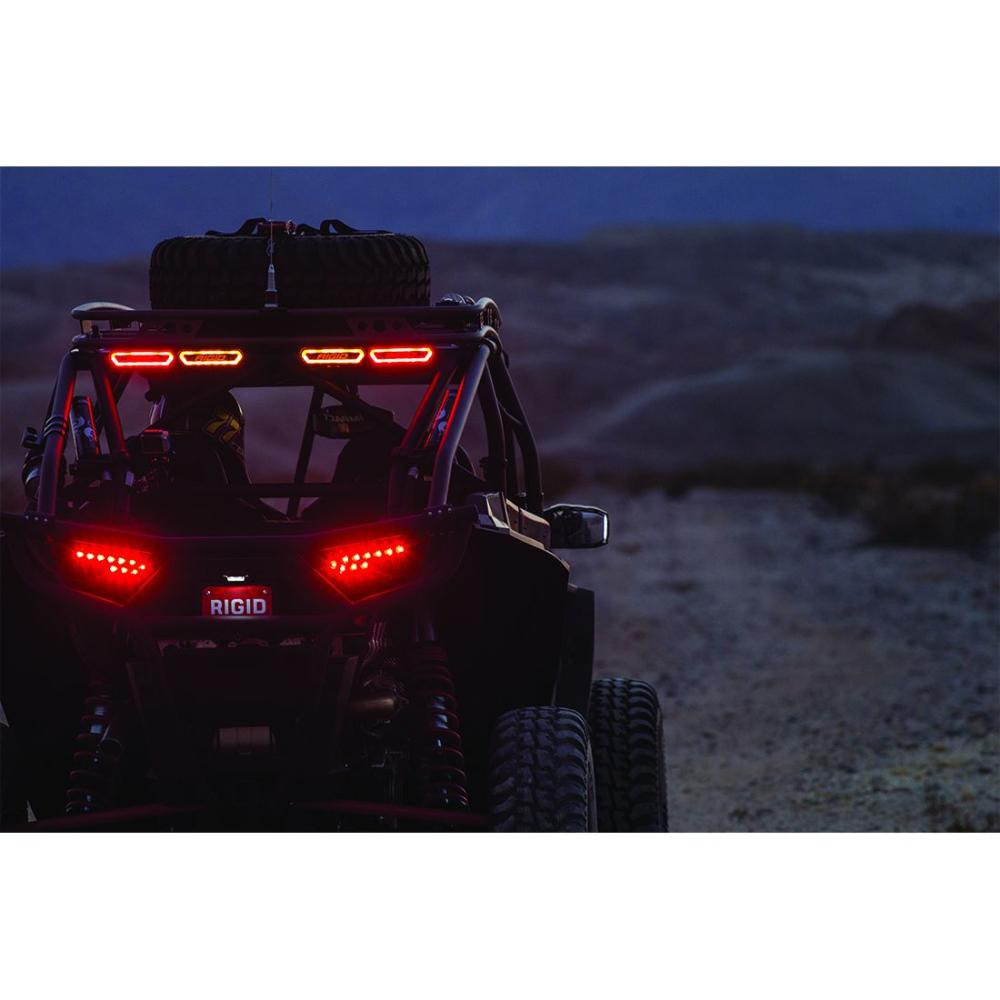 Rigid Industries Chase Tail Light Kit w/ Mounting Bracket - Red LED multi-function rear lights for off-road UTVs and buggies