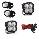 Baja Designs Squadron Sport Polaris LED Light Pods w/ 1.75in Harness/Vertical Mounts Kit with heavy-duty mounts and wiring harness