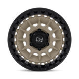 Black Rhino Barrage - 17X8.5 -10mm - Desert Sand On Matte Black off-road wheel with beadlock-style lip for 4x4 trucks and SUVs