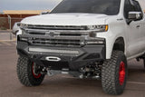 Addictive Desert Designs 2019 Chevrolet Silverado 1500 SF Front Bumper w/ Winch Mount&Sensor Cutout, steel construction with integrated light mounts