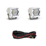 Baja Designs LED Light Pods S1 Work/Scene White Pair with hexagonal lens and wiring harness for off-road vehicle lighting upgrades