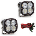 Baja Designs XL Pro Series Driving Combo Pattern Pair LED Light Pods with stainless mounts and wiring harness for off-road use