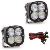 Baja Designs XL Pro Series Driving Combo Pattern Pair LED Light Pods with stainless mounts and wiring harness for off-road use