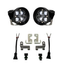 Baja Designs 2016+ Toyota RAV4 Squadron Fog Light Pocket Kit - Clear dual-lens LED fog lights with mounting brackets and wiring connectors