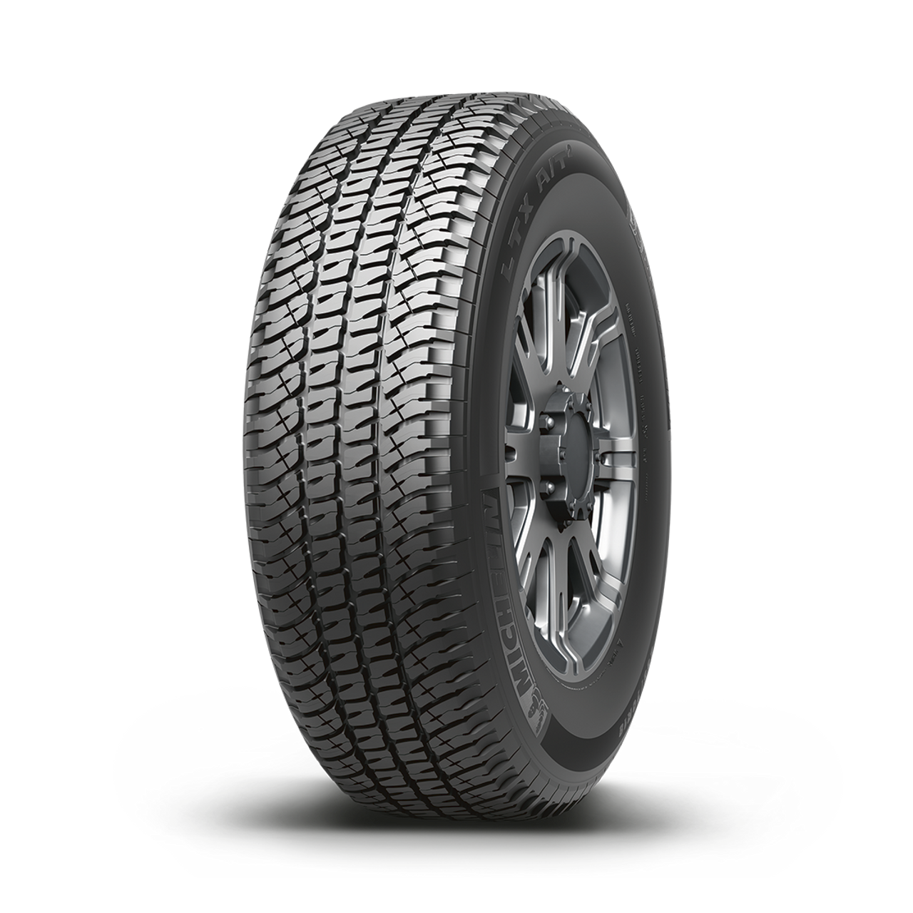 Michelin Ltx A/T2 - P275/65R18 all-terrain tire mounted on heavy-duty alloy wheel designed for 2023 4x4 trucks.