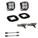 Baja Designs 11-16 Ford Super Duty Fog Squadron Sport Fog Pocket Kit with dual LED pods, mounting brackets, and wiring harnesses