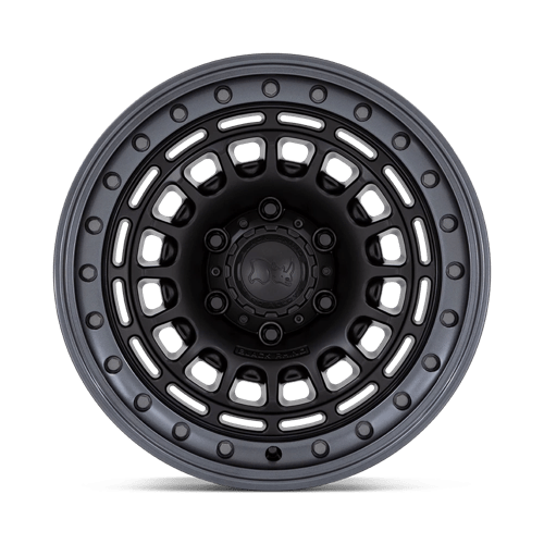 Black Rhino Br014 Sahara - 17X9 -12mm - Matte Black W/ Gunmetal Lip heavy-duty off-road wheel with reinforced multi-spoke steel design