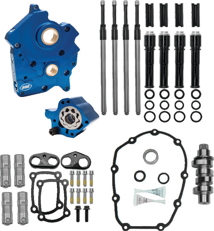 S&S Cycle 2017+ Water Cooled M8 Models Chain Drive 465C Cam Chest Kit w/ Black Pushrod Tubes