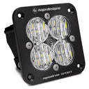 Baja Designs Squadron Sport Black Wide Cornering Pattern Flush Mount LED Light Pod - Clear with durable aluminum housing and quad LED optics