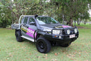 Dobinsons Snorkel Kit For Toyota Hilux Revo 2.8L Diesel - RIGHT SIDE MOUNT - SN59-3464 installed on black 4x4 truck with off-road accessories