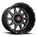 Asanti Off Road Ab810 Ballistic - 20X9 -12mm - Gloss Black Milled wheel with multi-spoke design and beadlock-style rim.