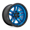 Fuel 1PC D790 Ammo - 17X9 -12mm - Blue With Black Lip off-road wheel, aggressive multi-spoke design, durable finish