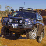 ARB Front Winch Bumper 3415150B for Toyota Land Cruiser (2013-2015) with heavy-duty steel and fitting kit installed