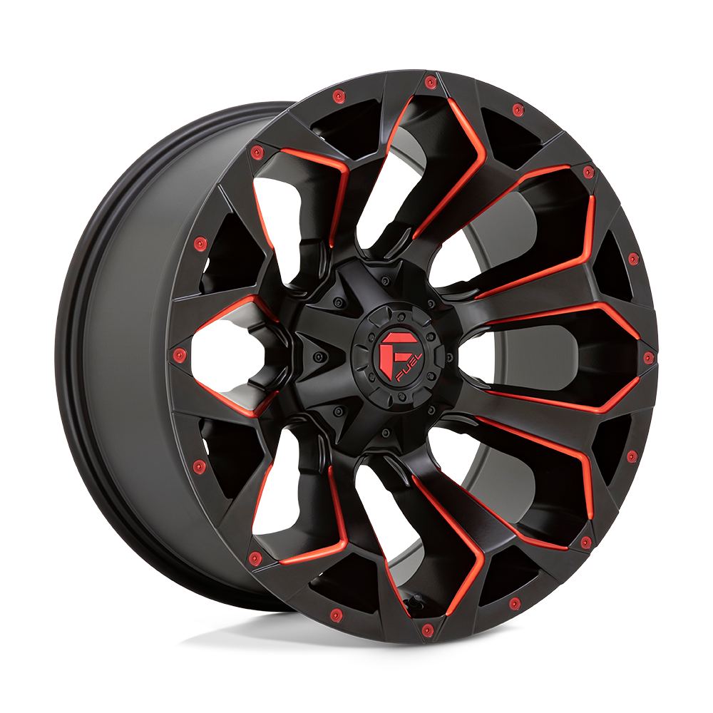 Fuel 1PC D787 Assault - 17X9 02mm - Matte Black Red Milled