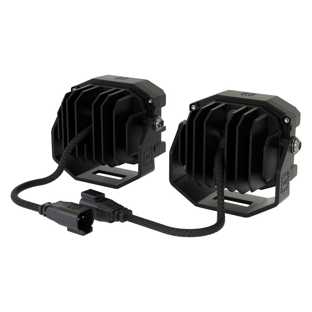 Morimoto 4Banger NCS LED Wide Beam Lights BAF005 heavy-duty black housing with adjustable mounts and waterproof connectors