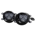 Morimoto 4Banger HXB LED Fog Lights Kit (White SAE Wide Beam) dual compact fog lights with wiring harness and durable mounts