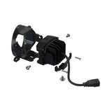 Morimoto 4Banger HXB LED Fog Lights Kit (White SAE Wide Beam) LED module with heat sink, wiring harness, and mounting bracket assembly