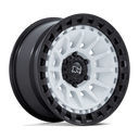 Black Rhino Barrage - 18X9 0mm - Gloss White On Matte Black 6-lug wheel with aggressive off-road design and matte finish.