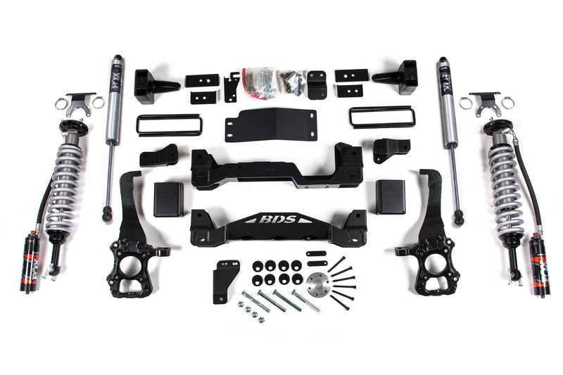 BDS 4 Inch Lift Kit | FOX 2.5 Performance Elite Coil-Over | Ford F150 (15-20) 4WD – FOX 2.0 Performance Series