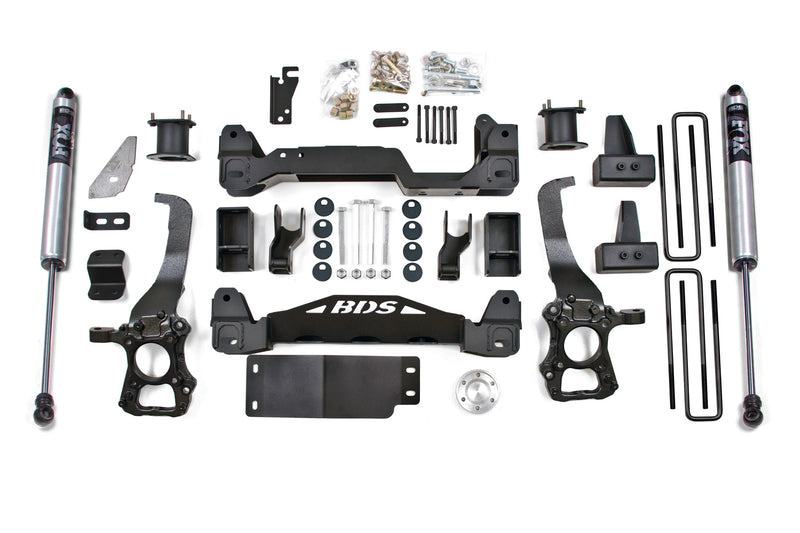 BDS 4 Inch Lift Kit | Ford F150 (15-20) 4WD – 4 Inch Block Kit (Level to Tail High Appearance) / FOX 2.0 Performance Series
