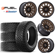 Load image into Gallery viewer, 17x9&quot; +01 MM OffSet Fuel Wheels &amp; Tires Package for Tacoma 2nd &amp; 3rd Gen