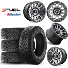Load image into Gallery viewer, 17x9&quot; +01 MM OffSet Fuel Wheels &amp; Tires Package for Tacoma 2nd &amp; 3rd Gen
