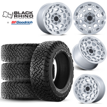 Load image into Gallery viewer, 17x8.5&quot; +0 OffSet Black Rhino Wheels &amp; Tires Package for Tacoma 2nd &amp; 3rd Gen - Fitment Guarantee