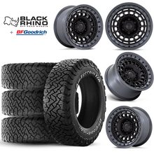 Load image into Gallery viewer, 17x8.5&quot; +0 OffSet Black Rhino Wheels &amp; Tires Package for Tacoma 2nd &amp; 3rd Gen - Fitment Guarantee