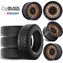 Load image into Gallery viewer, 17x8.5&quot; +0 OffSet Black Rhino Wheels &amp; Tires Package for Tacoma 2nd &amp; 3rd Gen - Fitment Guarantee