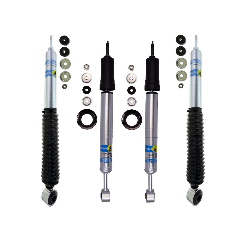An off-road set of shocks and springs for a car that includes the Bilstein B8 5100 0-2.5 inch 4Runner (03-09) Adjustable Leveling Kit by Bilstein.