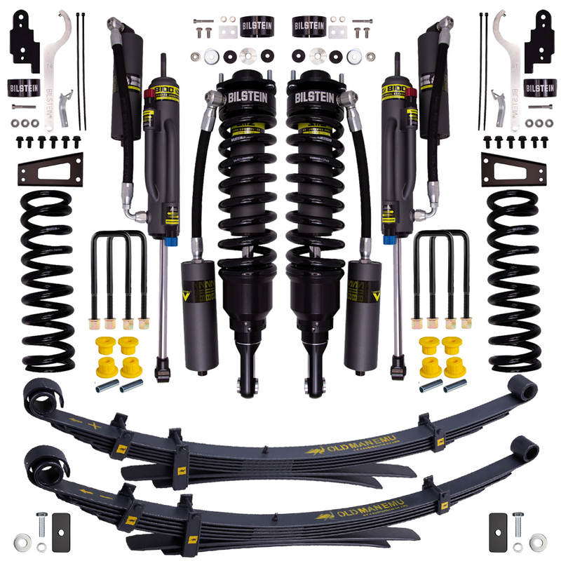 Bilstein B8 8112 0.6-2.5 inch Tacoma (05-23) Lift Kit w/ OME Leaf Springs – ZoneControl CR / B8 8100 (Bypass) / Heavy Load