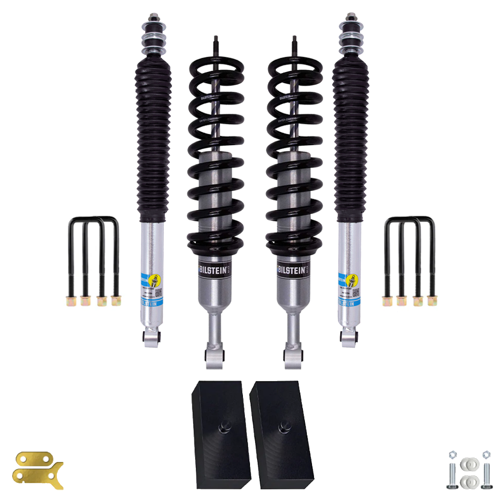 Bilstein B8 6112/5100 1.3-2.5 inch Tundra Double Cab & CrewMax 4WD (07-21) Lift Kit w/ OME Leaf Springs with Assembled Front Shocks