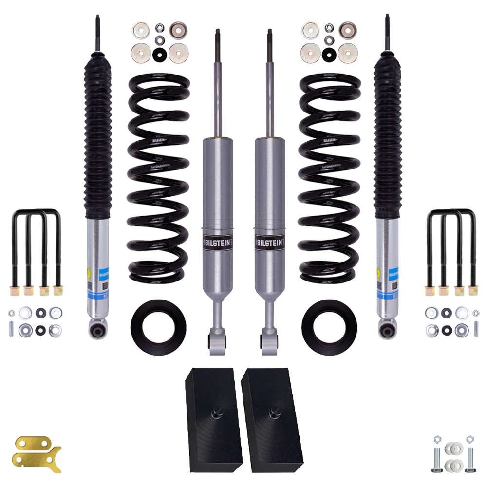 Bilstein B8 6112/5100 1.3-2.5 inch Tundra Double Cab & CrewMax 4WD (07-21) Lift Kit w/ OME leaf springs and heavy-duty shocks