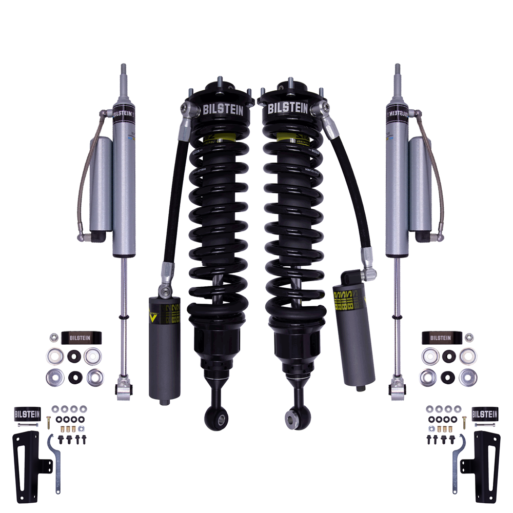 Bilstein B8 8112 2.25-3.25 inch Tundra 4WD (07-21) Lift Kit w/ OME Leaf Springs heavy-duty adjustable front coilovers and shocks