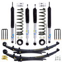 Bilstein B8 5100 2.3 inch Tundra 4WD (07-21) Lift Kit w/ OME Springs with monotube shocks and leaf springs components.