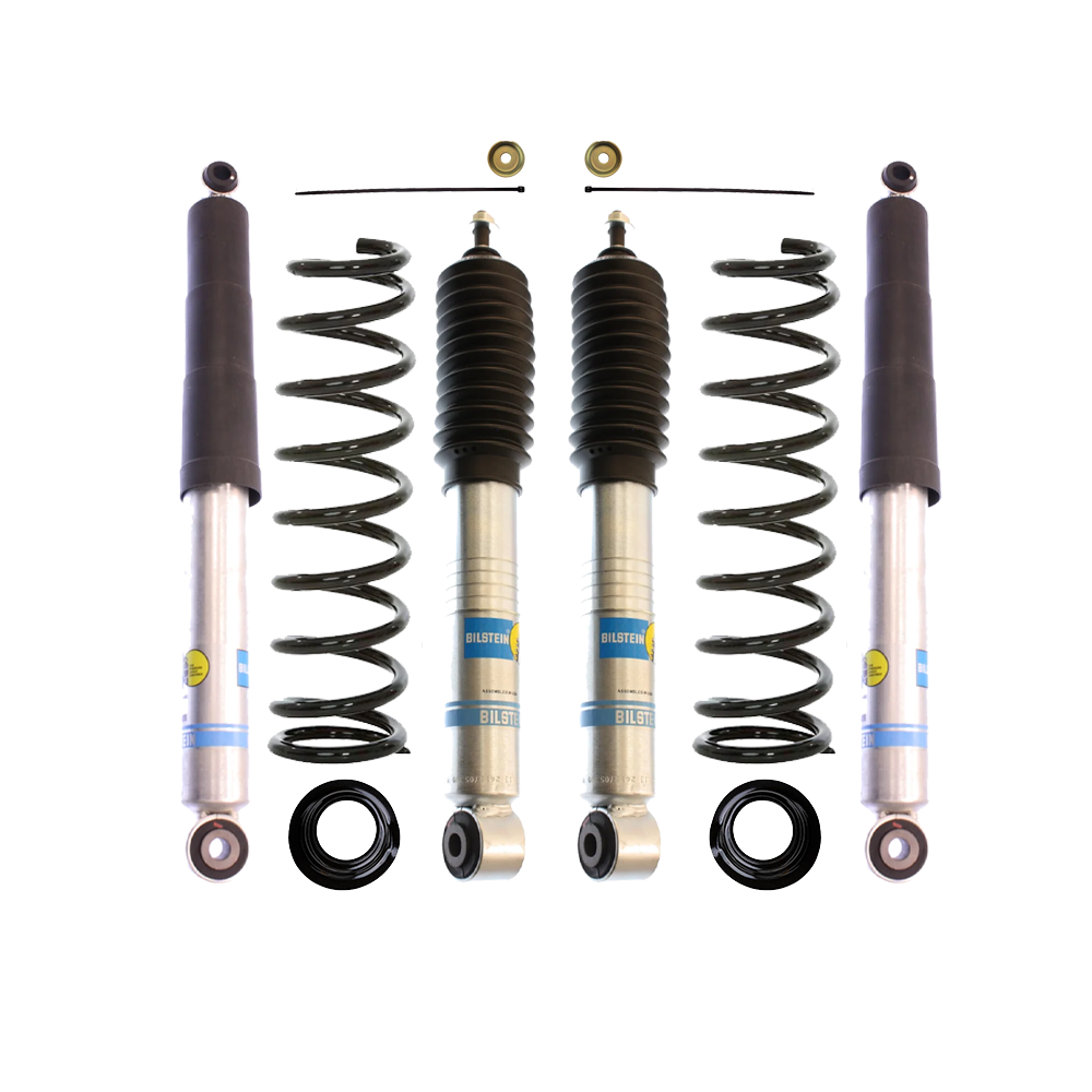 Bilstein B8 5100 1-2 inch Frontier D40 (05-21) Lift Kit w/ OME Springs with monotube shocks and heavy-duty coil springs for Nissan Frontier suspension upgrade
