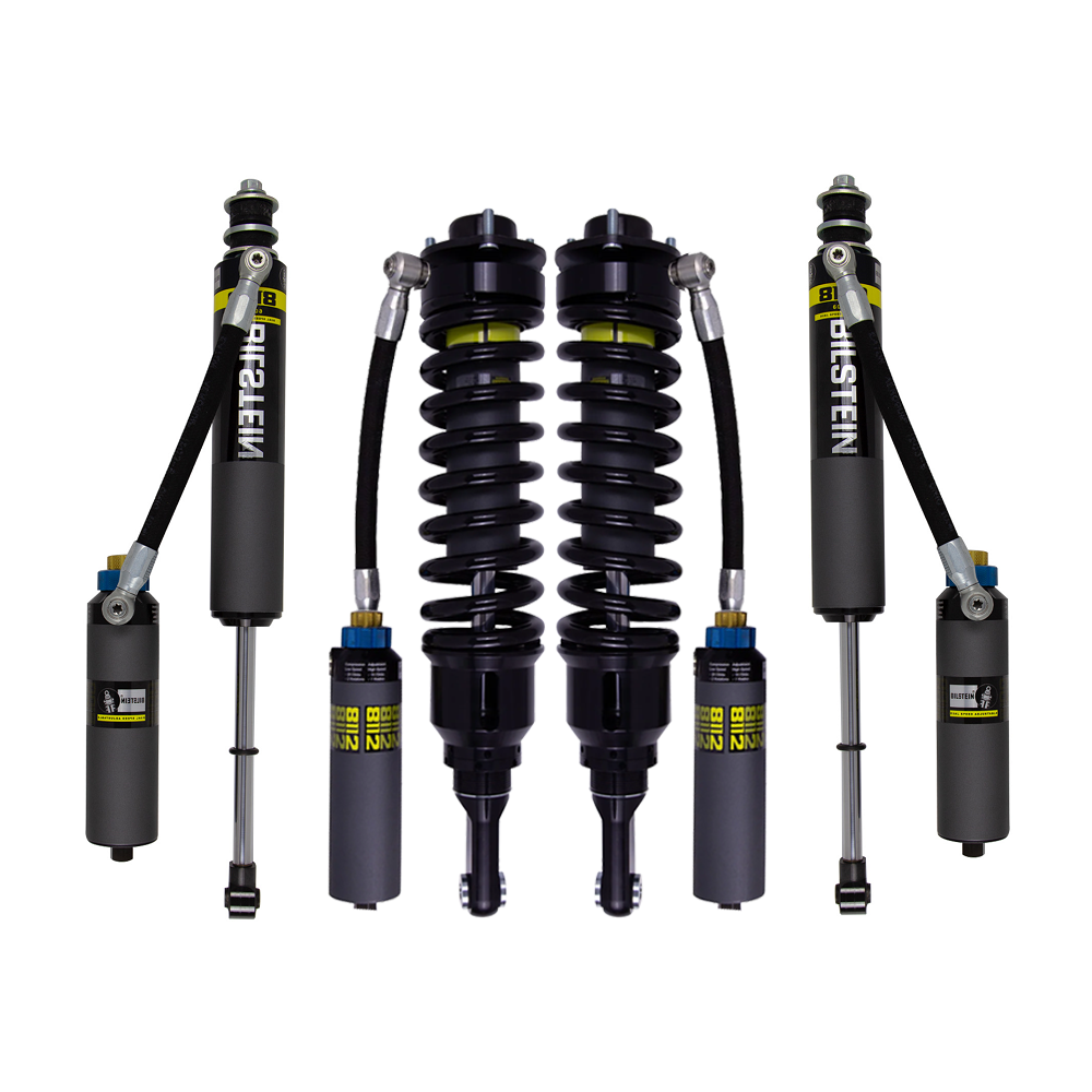 Bilstein B8 8112 DSA+ 0.9-2.6 inch Tacoma (05-15) Lift Kit w/ OME Leaf Springs, heavy-duty shocks and coilovers.