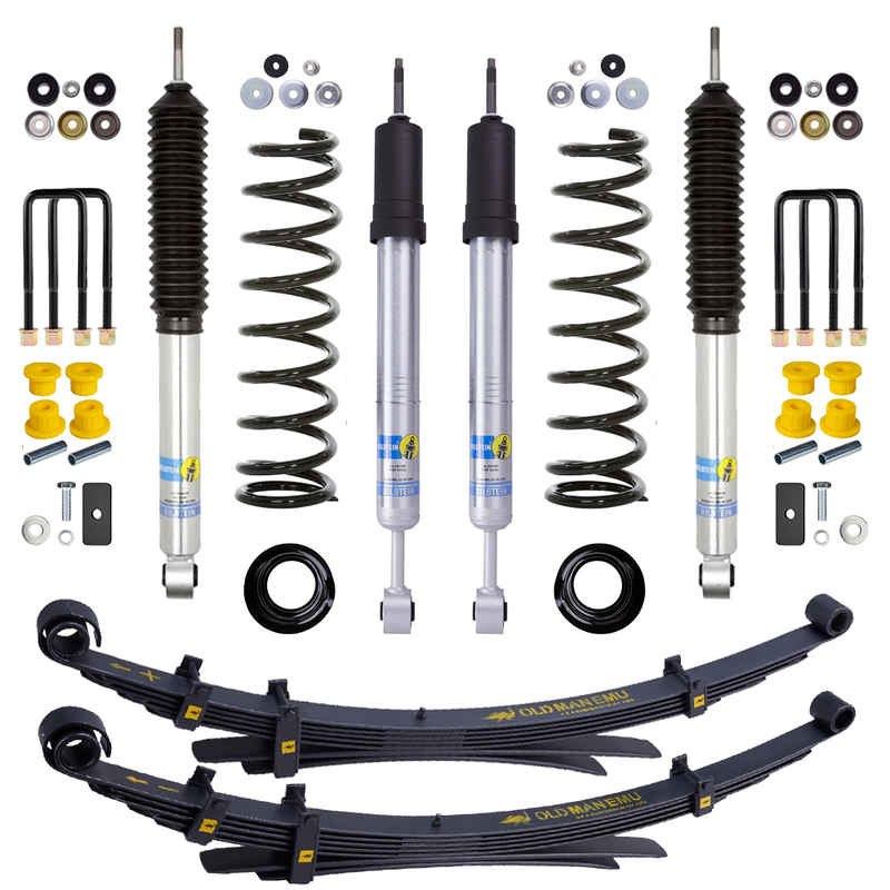Bilstein B8 5100 2-2.5 inch Tacoma 4WD (05-15) Lift Kit w/ OME Springs – 2 inches / Standard (Up to 50 lbs) / Standard (0-400 lbs) - Leaf Spring