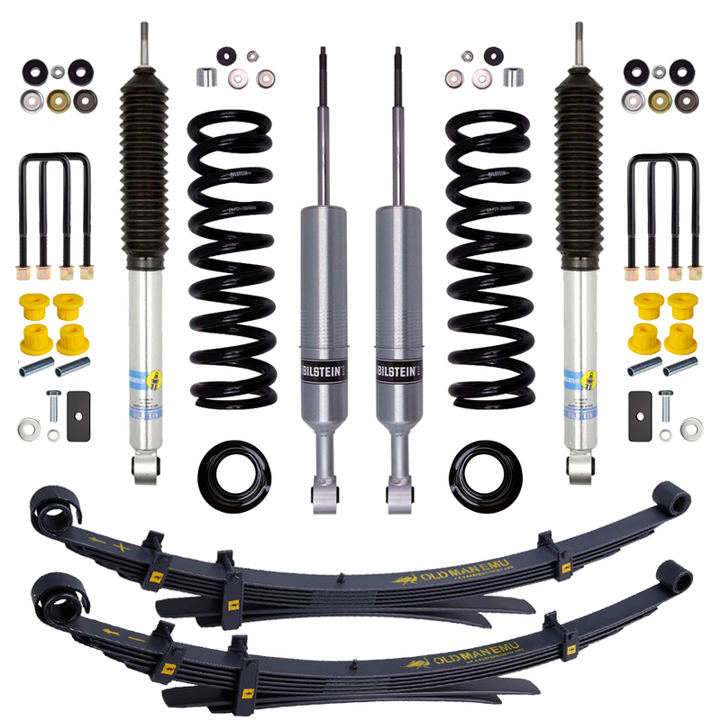 Bilstein B8 6112/5100 2-2.5 inch Tacoma 4WD (05-15) Lift Kit w/ OME Leaf Springs – 2 inches / Standard (Up to 50 lbs) / Standard (0-400 lbs) - Leaf Spring