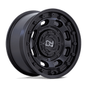 Black Rhino Atlas - 18X9 0mm - Matte Black off-road wheel with multi-hole design and matte finish for rugged trucks and SUVs