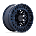 Black Rhino Alpha - 18X9 0mm - Midnight Blue wheel with aggressive multi-spoke design and beadlock-style rim detail