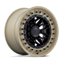 Black Rhino Alpha - 17X9 -12mm - Matte Black With Sand Lip off-road wheel with multi-spoke design and beadlock style rim