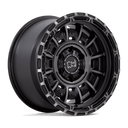 Black Rhino Legion - 17X9 0mm - Matte Black Gray Tint 6-lug wheel with aggressive multi-spoke design and beadlock style ring