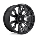 Fuel 1PC D673 Blitz - 17X9 -12mm - Gloss Black Milled wheel with aggressive multi-spoke design for off-road vehicles